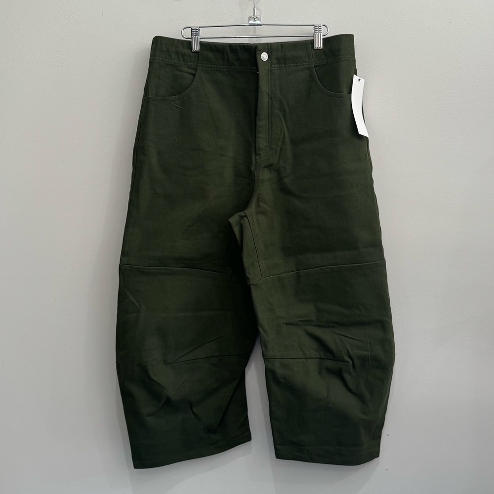 Roucha Penn Denim Olive Green Cropped Pants